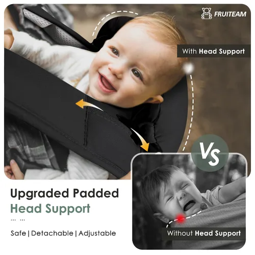 Miniatura 2 de FRUITEAM Portabebés de recién nacido a niño pequeño, taburete de cintura certificado de seguridad con asiento de cadera, portabebés ergonómico 6