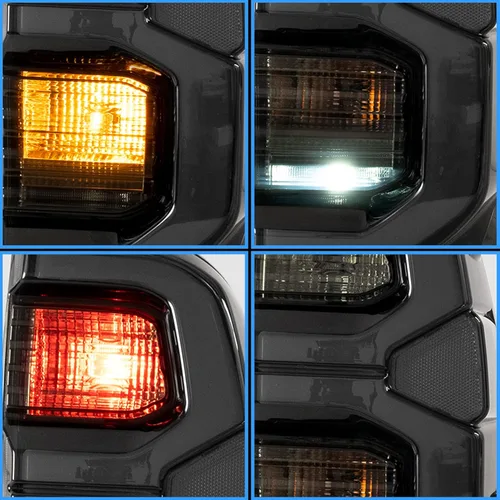 Miniatura 7 de VLAND Luces traseras LED compatibles con Toyota Hilux Revo 2015-2020 (NO para Tonka) camioneta pickup, conjunto de lámpara trasera con luz