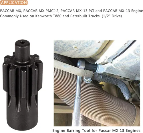 Miniatura 2 de Yoursme Herramienta de barrer/torneado del motor para motores Paccar MX13 Kenworth T880 Truck y Peterbilt Reemplaza 1453158PE 1453158 1/2 "Drive