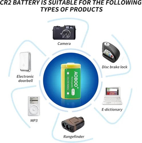 Miniatura 6 de Batería CR2 recargable de 3 V, larga vida, batería CR2 3V inteligente de baja autodescarga de litio chip CR2 3.0V cargador conjunto