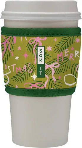 Miniatura 128 de Sok It HotSok Coffee & Tea - Funda de neopreno con aislamiento reutilizable (floral abstracto)