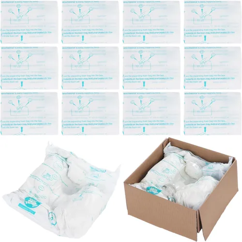 Miniatura 8 de Bolsas de espuma para envío, 8 unidades de 20 x 24 pulgadas, prácticas bolsas expandibles activadas por temperatura, embalaje rápido instantáneo, 8