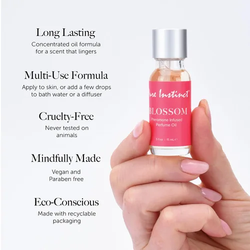 Miniatura 5 de Pure Instinct BLOSSOM - Perfume de aceite esencial con infusión de feromonas original, para sus mujeres, listo para la TSA
