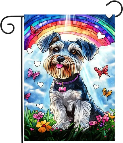 Miniatura 12 de Bandera floral de jardín Golden Retriever para jardín, banderas de bienvenida para exteriores de 12 x 18 pulgadas, bandera de perro de flores
