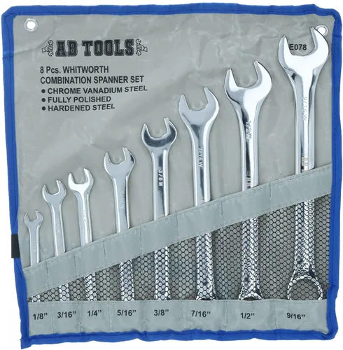 Miniatura 3 de Británico Whitworth BSW Llave combinada Llave inglesa de extremo abierto/anillo combinado TE078
