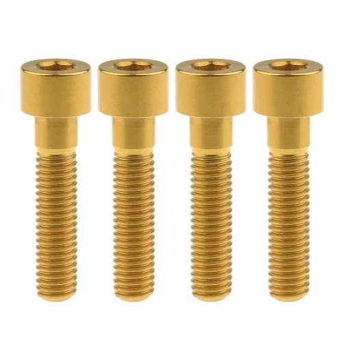 Miniatura 60 de Tornillos de titanio Ti M8 x15 20 25 30 35 40 45 50 60 2.756 in 0.049 in de paso hexagonal Allen Tornillos de cabeza hueca paquete de 4