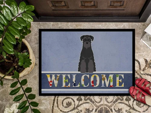 Miniatura 3 de Caroline's Treasures BB5613MAT Schnauzer - Felpudo estándar negro de bienvenida de 18 x 27 pulgadas, para interiores y exteriores, para entrada