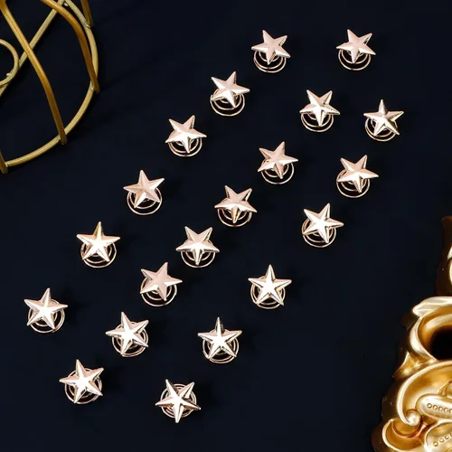 Miniatura 8 de 20 pinzas para el cabello de estrella, pinzas de pelo en espiral de estrella dorada, horquillas de novia, pinzas trenzadas vintage para boda