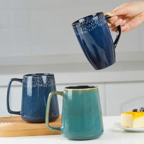 Miniatura 5 de Tazas de café grandes de cerámica, tazas de café de mango grande de 24 onzas, taza de té y café extra grande para oficina y hogar, aptas