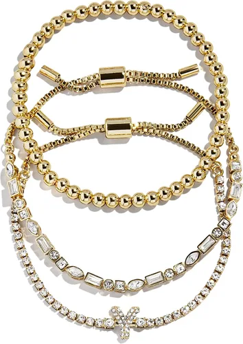 Miniatura 11 de BaubleBar Juego de pulsera Pisa para mujer, tres pulseras de cuentas chapadas en oro, joyería de moda, regalo de moda