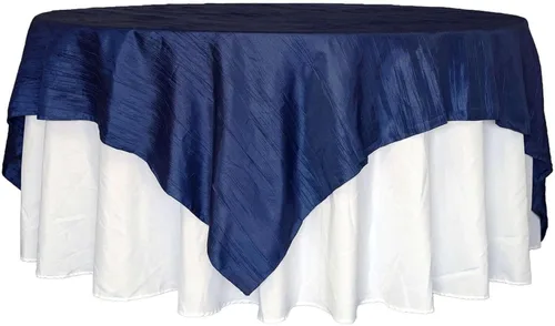 Miniatura 13 de Efavormart - Mantel cuadrado de tafetán arrugado de acordeón beige de 72 x 72 pulgadas