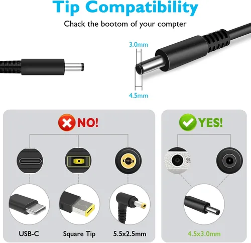 Miniatura 2 de Cargador de batería adaptador de CA de 45 W 19.5V 2.31A para Dell Inspiron 15 7000 5000 3000 Series Cargador 13 7352 7347 7348 5368 5378 5379 7368