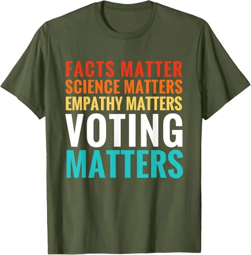 Miniatura 38 de Facts Matter Science Matters Voting Matters - Camiseta demócrata liberal, Negro, S