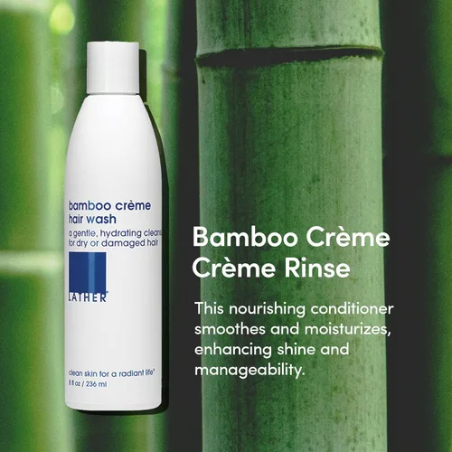 Miniatura 2 de LATHER Acondicionador de enjuague de crema de bambú Acondicionador de aceite esencial Acondicionador con bambú, aceite de jojoba y aloe vera