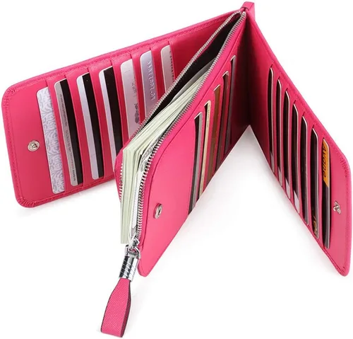 Miniatura 5 de Cartera de piel auténtica para mujer, con cremallera larga con cremallera RFID