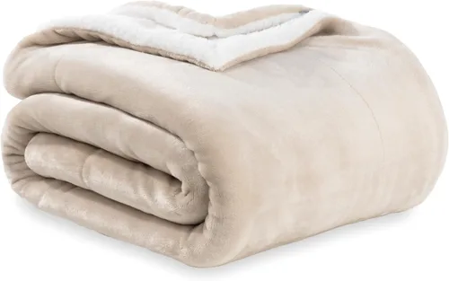 Miniatura 12 de Manta Berkshire - Manta de forro polar de felpa, manta reversible Loftmink cálida y suave para cama, sofá y viajes, negra, 60 x 90 pulgadas