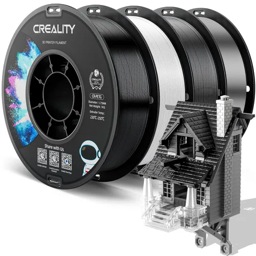 Miniatura 15 de Filamento PETG oficial para impresora 3D Creality de 0.069 in, 2.2 lbs, alta precisión, fuerte dureza, inodoro, mejor flujo, impresión 3D resistente