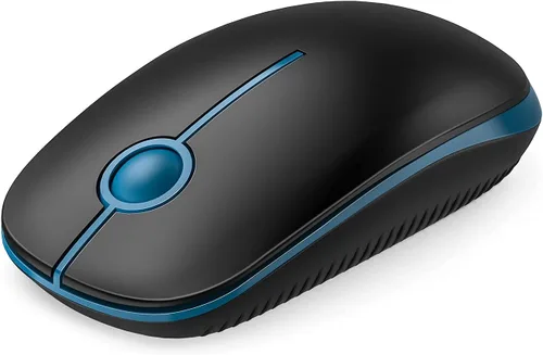 Miniatura 30 de VssoPlor Ratón Inalámbrico 2.4G, Ratón Portátil Delgado para Computadora Portátil con Receptor Nano, Ratón Óptico Silencioso para Notebook, PC