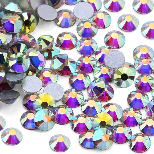 Miniatura 15 de Towenm 2000 diamantes de imitación de cristal con parte trasera plana, SS10 de 0.110 in, cristales de parte trasera plana para ropa de manualidades