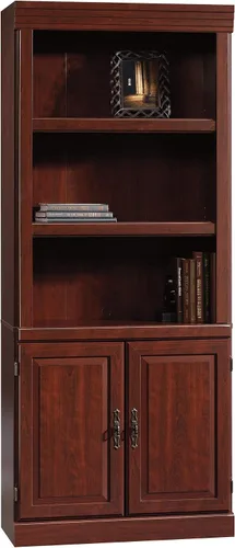 Miniatura 3 de Estantería con puertas y cinco estantes, de la colección Heritage Hill, 71 pulgadas de altura, Laminado, Cereza