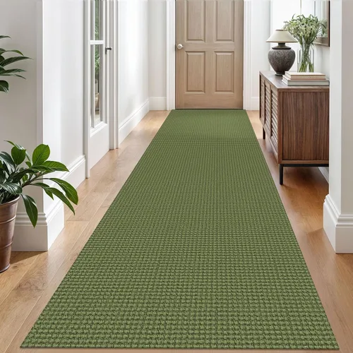 Miniatura 39 de EARTHALL Alfombra de pasillo 3x14 pies, alfombras lavables extra largas para pasillos, tejidas, antideslizante, alfombra trenzada para entrada