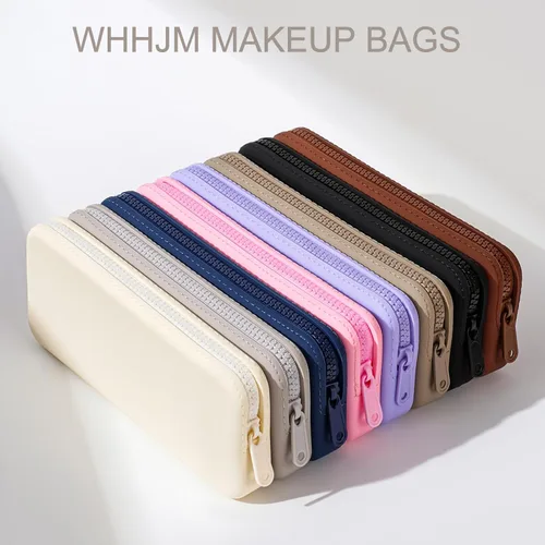 Miniatura 7 de Soporte para brochas de maquillaje de silicona, bolsa de maquillaje de viaje, organizador de brochas portátil suave, artículos esenciales de viaje