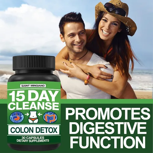 Miniatura 3 de Limpieza de 15 días Desintoxicación de colon con laxante natural para estreñimiento e hinchazón. 30 píldoras para desintoxicar y aumentar