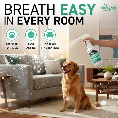 Miniatura 4 de Eliminador de olores de mascotas para el hogar, espray eliminador de olores de 32 onzas, neutralizador de olores frescos para tela, alfombra