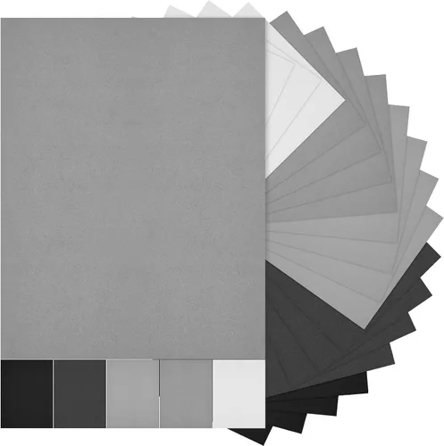 Miniatura 14 de Sinmoe 100 hojas de papel de cartulina de 5 tonos de 8.5 x 11 pulgadas, 6.35 oz/m², papel de impresora de núcleo sólido para álbumes de recortes