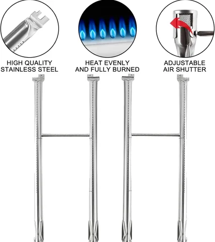 Miniatura 3 de Kit de tubo de 2 quemadores de 20 1/2 pulgadas para modelos Weber Summit 2000 a 2006 Summit de 4 quemadores (compatible con Weber 85660), piezas