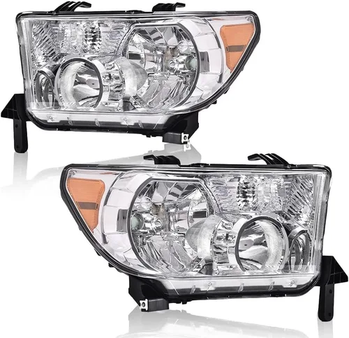 Miniatura 12 de GRAND ORANGE Par de faros delanteros compatibles con Toyota Tacoma 2005 2006 2007 2008 2009 2010 2011 lente transparente cromado carcasa ámbar