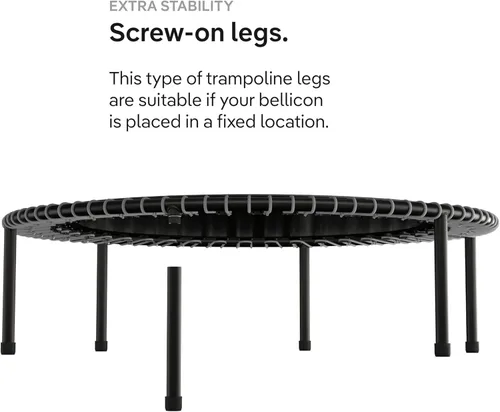 Miniatura 8 de bellicon Mini trampolín Suspensión elástica de hasta 330 libras Rebotador de fitness interior para adultos Patas atornilladas