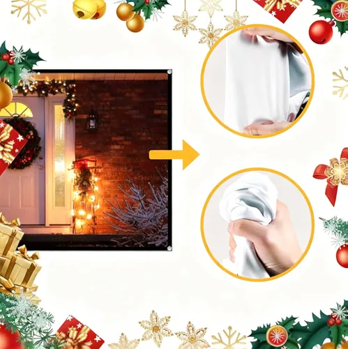 Miniatura 5 de Proyector trasero holográfico navideño de 50 x 89 pulgadas, pantalla de película con holograma, proyector trasero, para interiores y exteriores