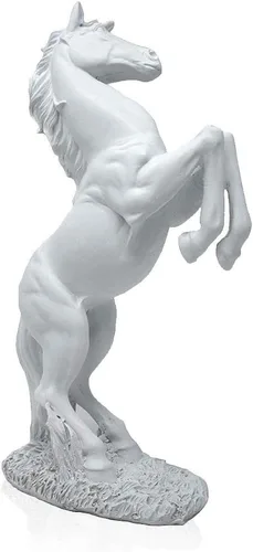 Miniatura 8 de Lependor Estatua de resina de caballo de pie, escultura de caballo de lucha para decoración del hogar, figura de arte, adorno decorativo de Negro