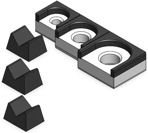 Miniatura 42 de MagAttach Juego de organizador de trinquete (juego de 3 piezas (2 paquetes), Verde/Negro)