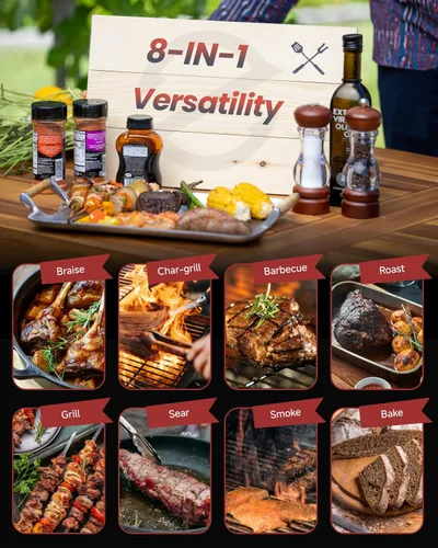 Miniatura 8 de Z GRILLS Parrilla de pellets de madera 2026 y ahumador con controlador PID V3.0, 459 pies cuadrados en área de cocina, sonda de carne, estante