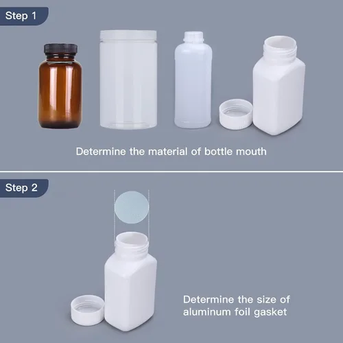 Miniatura 2 de U.S. Solid Revestimiento de tapa de aluminio sellado térmico para tapa de botella de PP (100 piezas, 2.165 in/2.17 pulgadas)