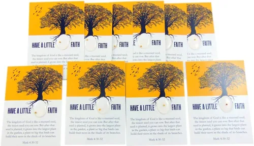 Miniatura 2 de Juego de 10 tarjetas de oración sagrada con semillas de mostaza de fe