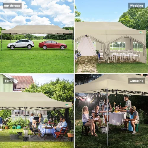 Miniatura 169 de COBIZI Tienda de campaña desplegable de 6.6 x 6.6 pies, toldo resistente, fácil de instalar, impermeable, para exteriores, fiestas, playa, jardín