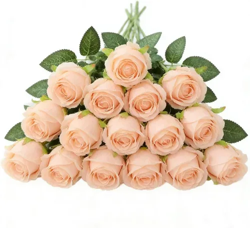 Miniatura 8 de 25Pcs Artificial Rose Flowers, Foam Fake Flowers with Stems, Real Looking, Gift Box, DIY Bouquets for Wedding Arrangements Party Home Decorations