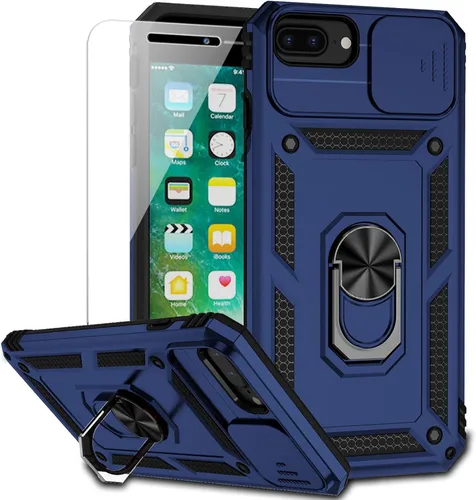 Miniatura 16 de M MAIKEZI Funda para iPhone 8 Plus, para iPhone 7 Plus, con cubierta para lente de cámara, protector de pantalla HD, protección contra caídas