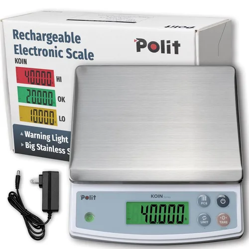 Miniatura 11 de Polit Báscula digital de cocina KT-66 de 30 libras/28.7 lbs Báscula de precisión de alimentos de 0.05 oz/1 g con pantalla LCD, batería