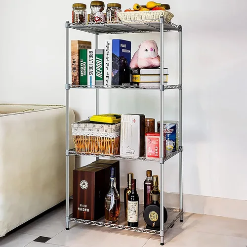 Miniatura 4 de N&F Hlyluoyi - Estantería de garaje de 4 niveles, estantes de metal para almacenamiento resistente (176 libras por estante utilitario), organizador