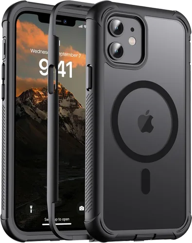 Miniatura 153 de jaroco - Funda magnética compatible con MagSafe para iPhone 11 de 6.1 pulgadas; protección de grado militar contra caídas, de doble capa