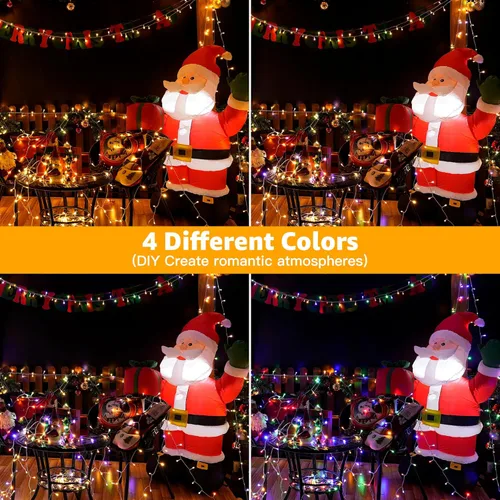 Miniatura 3 de Ollny Luces de Navidad, 66 pies, 200 luces LED para árbol de Navidad con 11 modos, control remoto, IP44, impermeable, cambio de color, luces