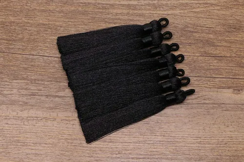 Miniatura 2 de Tupalizy 10 borlas suaves y sedosas hechas a mano con lazo para colgar marcapáginas, llaveros, aretes, pulseras, fabricación de joyas, recuerdo