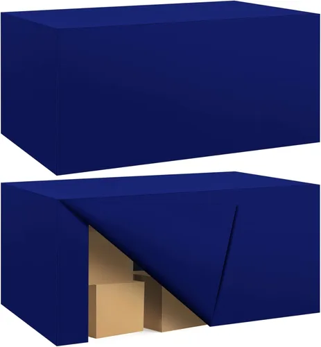 Miniatura 59 de Paquete de 2 manteles ajustados para mesa rectangular de 4 pies, 48 x 24 pulgadas, cubiertas de mesa verde manzana, tela de poliéster resistente al