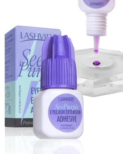 Miniatura 13 de LASHVIEW - Pegamento para extensiones de pestañas, 0.3 seg de secado rápido, permanencia de 6-8 semanas, adhesivo negro profesional, pegamento