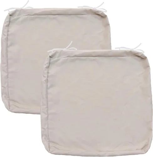Miniatura 23 de FLYMEI Patio Cushion Covers 16x16x2.5 Waterproof Outdoor Cushion Cover Replacement 1Packs Outdoor Seat Cushion Slipcover for Rattan Chair Sofa, Beige