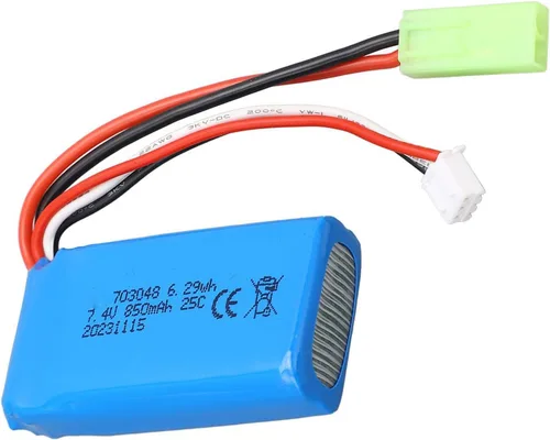 Miniatura 6 de plplaaoo 7.4V 850mAh batería de litio 703048 profesional ligera fuente de alimentación de alto rendimiento para WLToys V912 V262 V333 V353 BQ202 RC